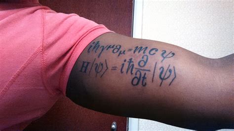 calculus tattoo|dirac equation tattoo.